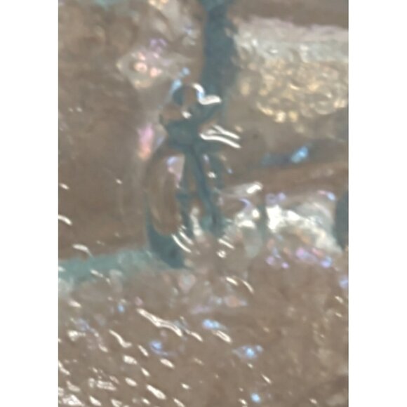 Vintage Imperial Glass Ice Blue 3 Footed Glass Bowl Maker Marked with Iron Cross - Picture 13 of 13